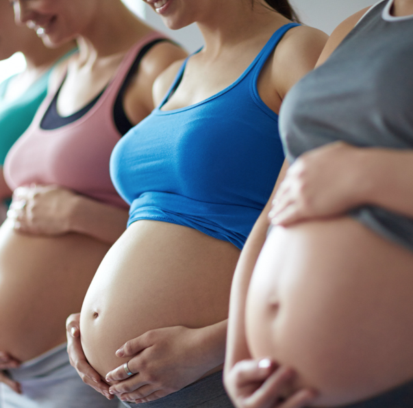 women meeting at prenatal class