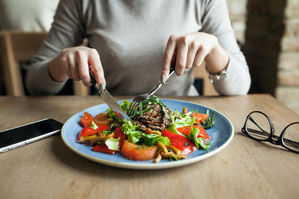 healthy people salad food woman